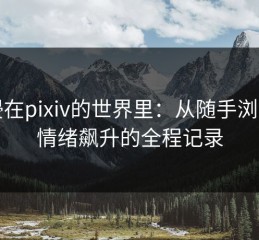 沉浸在pixiv的世界里：从随手浏览到情绪飙升的全程记录
