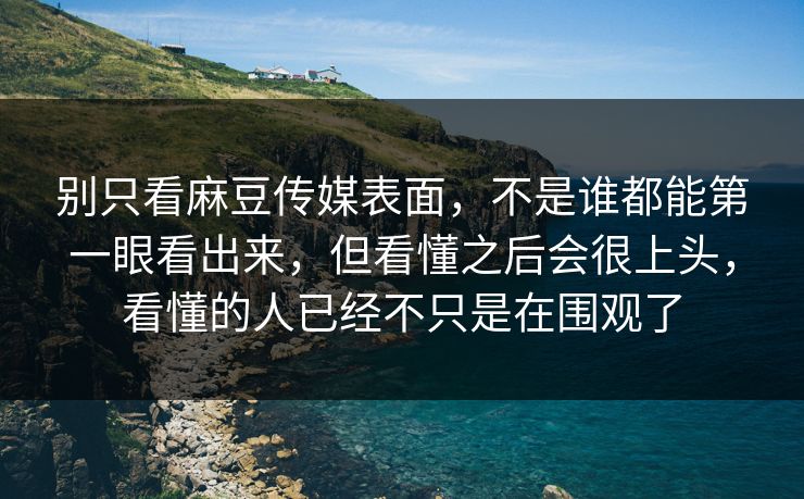 别只看麻豆传媒表面，不是谁都能第一眼看出来，但看懂之后会很上头，看懂的人已经不只是在围观了-第1张图片-p站助手短视频 - p站搬运工影视网